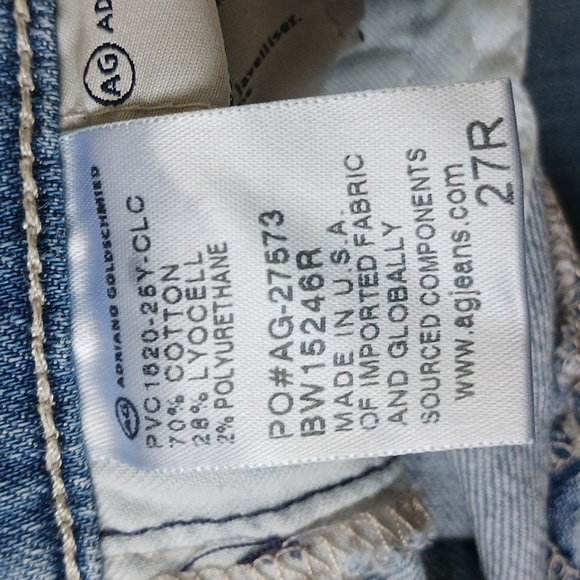 ❤️ AG The Janis High Rise Flare, Medium Light Wash, Stretch Denim Jeans, Size 27 - Picture 11 of 12
